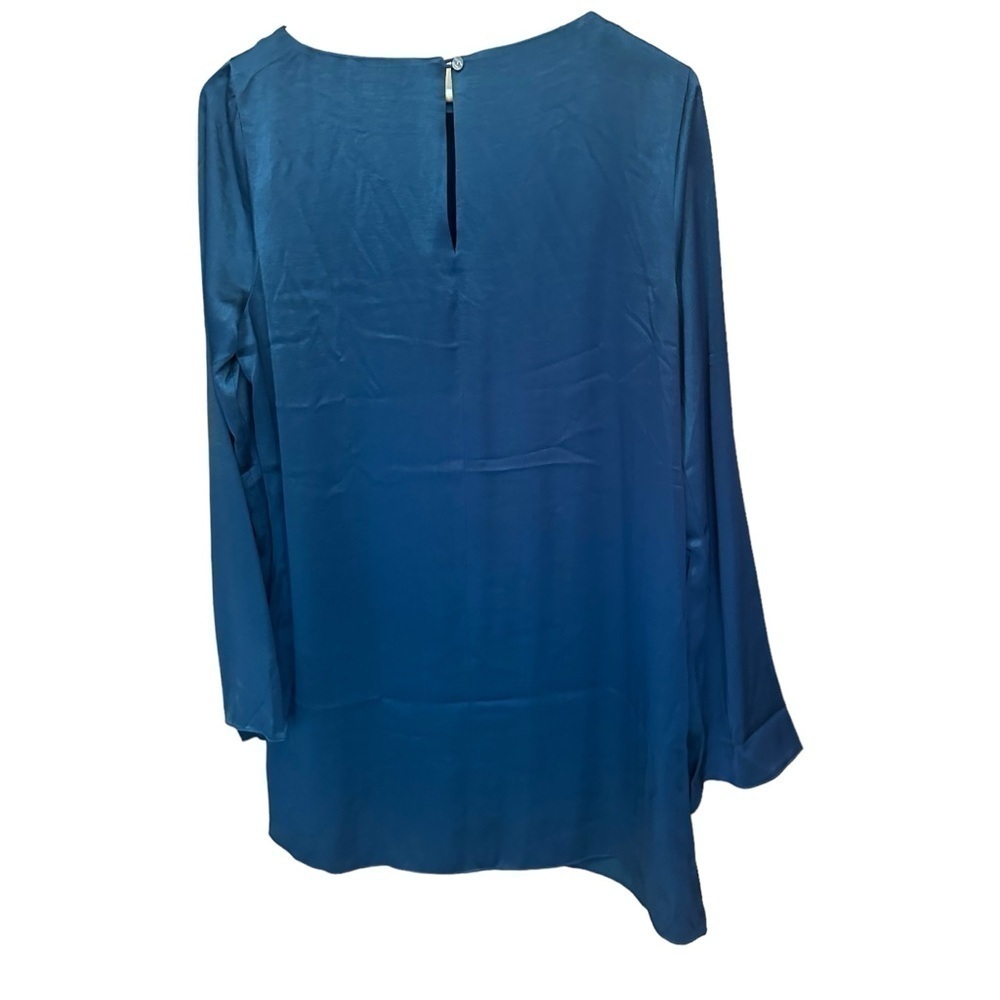 Madewell Satin Shift Bell Sleeve Mini Dress Smoky Spruce Green XS NWT - Picture 7 of 11